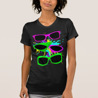 Corey Tiger 80s Vintage Neon Zonnebril Spatten T-shirt