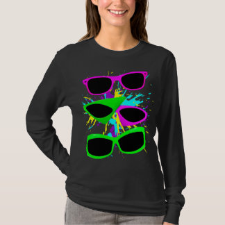 Corey Tiger 80s Vintage Neon Zonnebril Spatten T-shirt