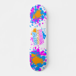 Corey Tiger 80s Vintage New Wave Neon Spatten Persoonlijk Skateboard