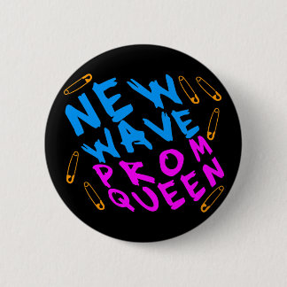 Corey Tiger 80s Vintage New Wave Prom Koningin Ronde Button 5,7 Cm
