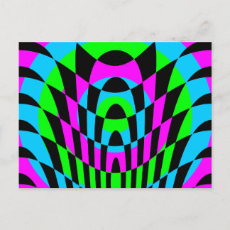 Corey Tiger 80s Vintage Op Art Briefkaart