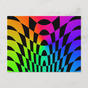 Corey Tiger 80s Vintage Op Art Briefkaart