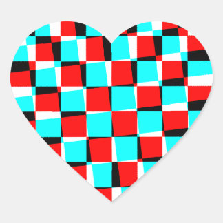 Corey Tiger 80s Vintage Op Art Hart Sticker