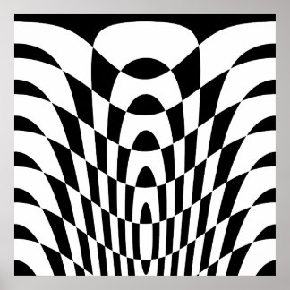 Corey Tiger 80s Vintage Op Art Poster