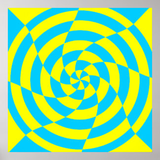 Corey Tiger 80s Vintage Op Art Poster