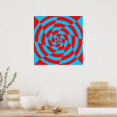 Corey Tiger 80s Vintage Op Art Poster (Keuken)