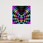 Corey Tiger 80s Vintage Op Art Poster (Keuken)