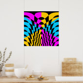 Corey Tiger 80s Vintage Op Art Poster (Keuken)
