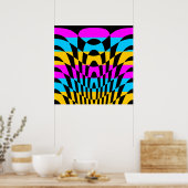 Corey Tiger 80s Vintage Op Art Poster (Keuken)