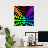 Corey Tiger 80s Vintage Op Art Poster (Thuiskantoor)