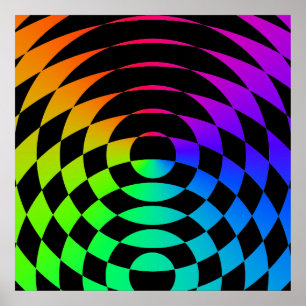Corey Tiger 80s Vintage Op Art Poster