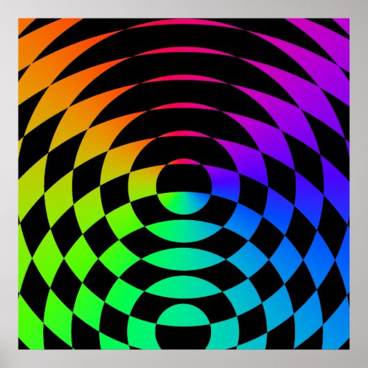 Corey Tiger 80s Vintage Op Art Poster (Voorkant)
