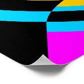 Corey Tiger 80s Vintage Op Art Poster (Hoek)