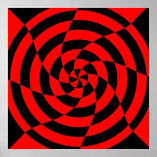 Corey Tiger 80s Vintage Op Art Poster