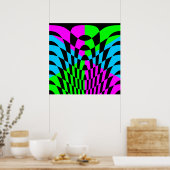 Corey Tiger 80s Vintage Op Art Poster (Keuken)