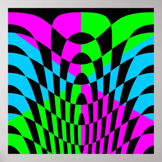 Corey Tiger 80s Vintage Op Art Poster (Voorkant)