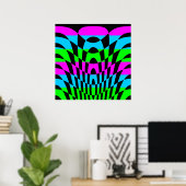 Corey Tiger 80s Vintage Op Art Poster (Thuiskantoor)