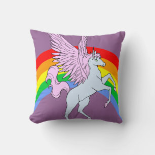 Corey Tiger 80s Vintage Regenboog Eenhoorn Kussen