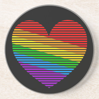 Corey Tiger 80s Vintage Regenboog Streep Onderzett Zandsteen Onderzetter