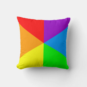 Corey Tiger 80s Vintage Retro Regenboog Driehoeken Kussen