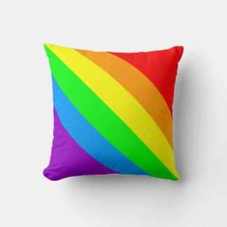 Corey Tiger 80s Vintage Retro Regenboog Strepen Kussen