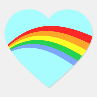 Corey Tiger 80s Vintage Stijl Regenboog Hart Sticker