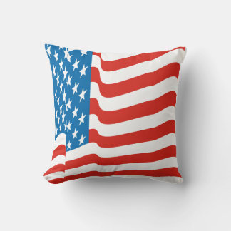 Corey Tiger 80s Vintage Zwaaiende Amerikaanse Vlag Kussen