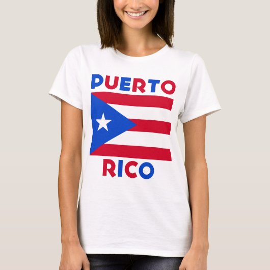 Corey Tiger 80's vlag Puerto Rico T-shirt (Voorkant)