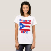 Corey Tiger 80's vlag Puerto Rico T-shirt (Voorkant volledig)