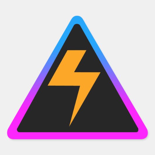Corey Tiger 80s Zap Lightning Bolt Sticker (Voorkant)