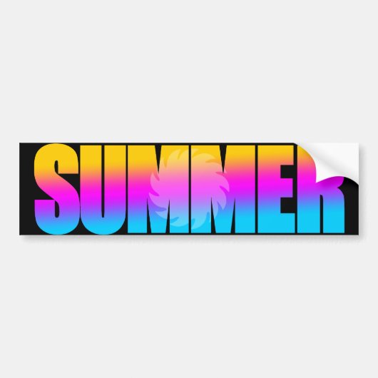 Corey Tiger 80s Zomerzon Bumpersticker (Voorkant)
