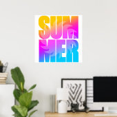 Corey Tiger 80s Zomerzon Poster (Thuiskantoor)