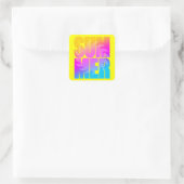 Corey Tiger 80s Zomerzon Vierkante Sticker (Tas)