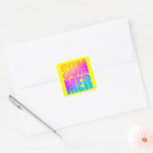 Corey Tiger 80s Zomerzon Vierkante Sticker (Envelop)