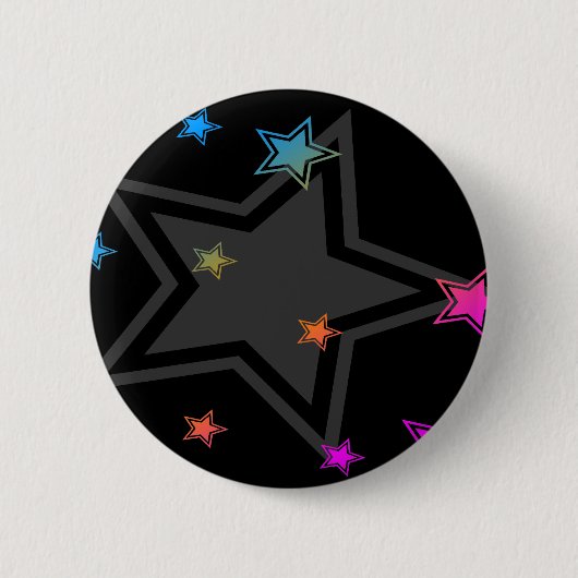 COREY TIGER EIGHTIES RETRO DISCO STERREN RONDE BUTTON 5,7 CM (Voorkant)