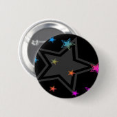 COREY TIGER EIGHTIES RETRO DISCO STERREN RONDE BUTTON 5,7 CM (Voorkant /achterkant)