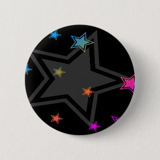 COREY TIGER EIGHTIES RETRO DISCO STERREN RONDE BUTTON 5,7 CM