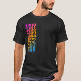 COREY TIGER JAREN '80 NUMMERS T-SHIRT