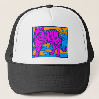 COREY TIGER Jaren '80 RETRO JUNGLE TIGER ROZE Trucker Pet