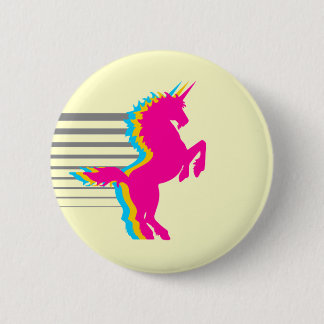 COREY TIGER JAREN 80 RETRO VINTAGE EENHOORN RONDE BUTTON 5,7 CM