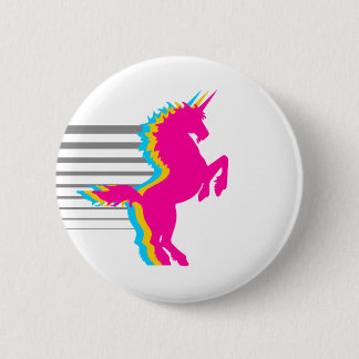 COREY TIGER JAREN 80 RETRO VINTAGE EENHOORN RONDE BUTTON 5,7 CM