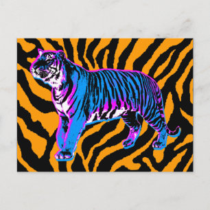 COREY TIGER JAREN 80 RETRO VINTAGE WILDE TIJGER BRIEFKAART
