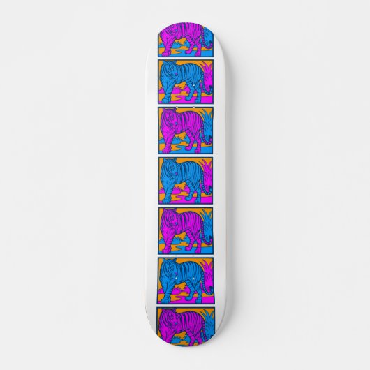 COREY TIGER JAREN '80 TIGER SCÈNE WIT PERSOONLIJK SKATEBOARD (Voorkant)