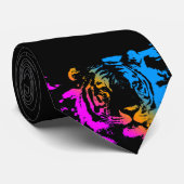 COREY TIGER NEW WAVE TIGER FACE STROPDAS (Opgerold)