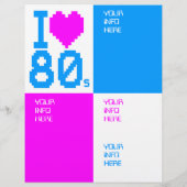 Corey Tiger Retro "I Love 80s" 2 Sided Flyer (Achterkant)