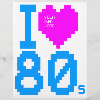 Corey Tiger Retro "I Love 80s" 2-zijdige flyer