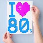 Corey Tiger Retro "I Love 80s" 2-zijdige flyer (Hand)