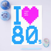 Corey Tiger Retro "I Love 80s" 2-zijdige flyer (Enkel)