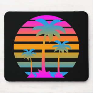 COREY TIGER RETRO SUNSET PALM TREES MUISMAT