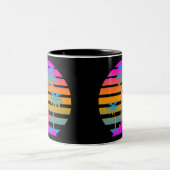COREY TIGER RETRO SUNSET PALM TREES TWEEKLEURIGE KOFFIEMOK (Center)